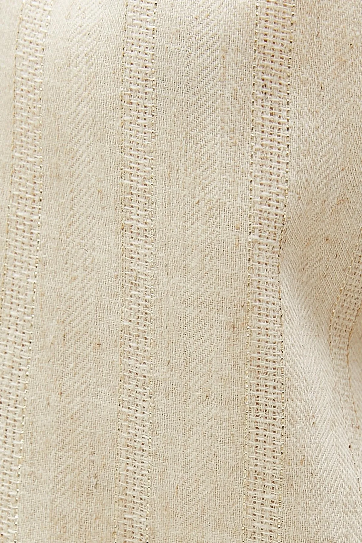 Koton  Beige gestreiftes Damenkleid 3SAK80044CW
