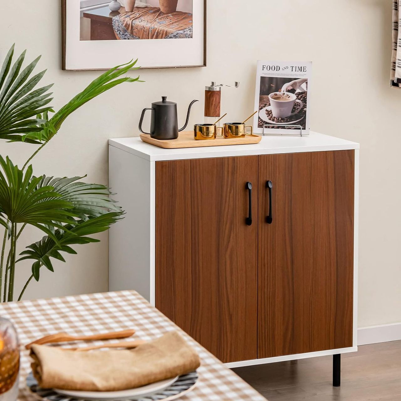 Costway Sideboard mit 5-Fach verstellbarem Einlegeboden