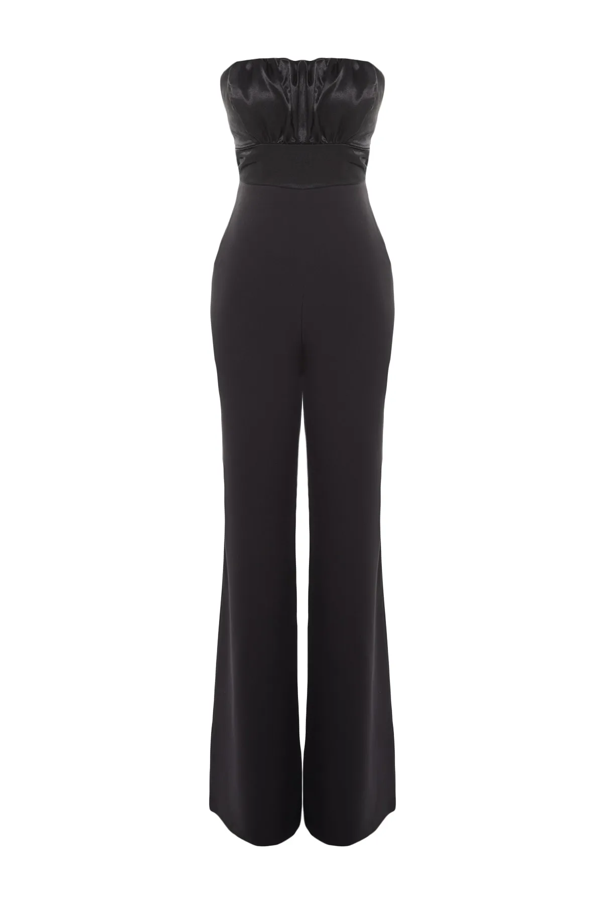 Trendyol Collection  Schwarzer Jumpsuit aus gewebtem Satin TPRSS23TU00002
