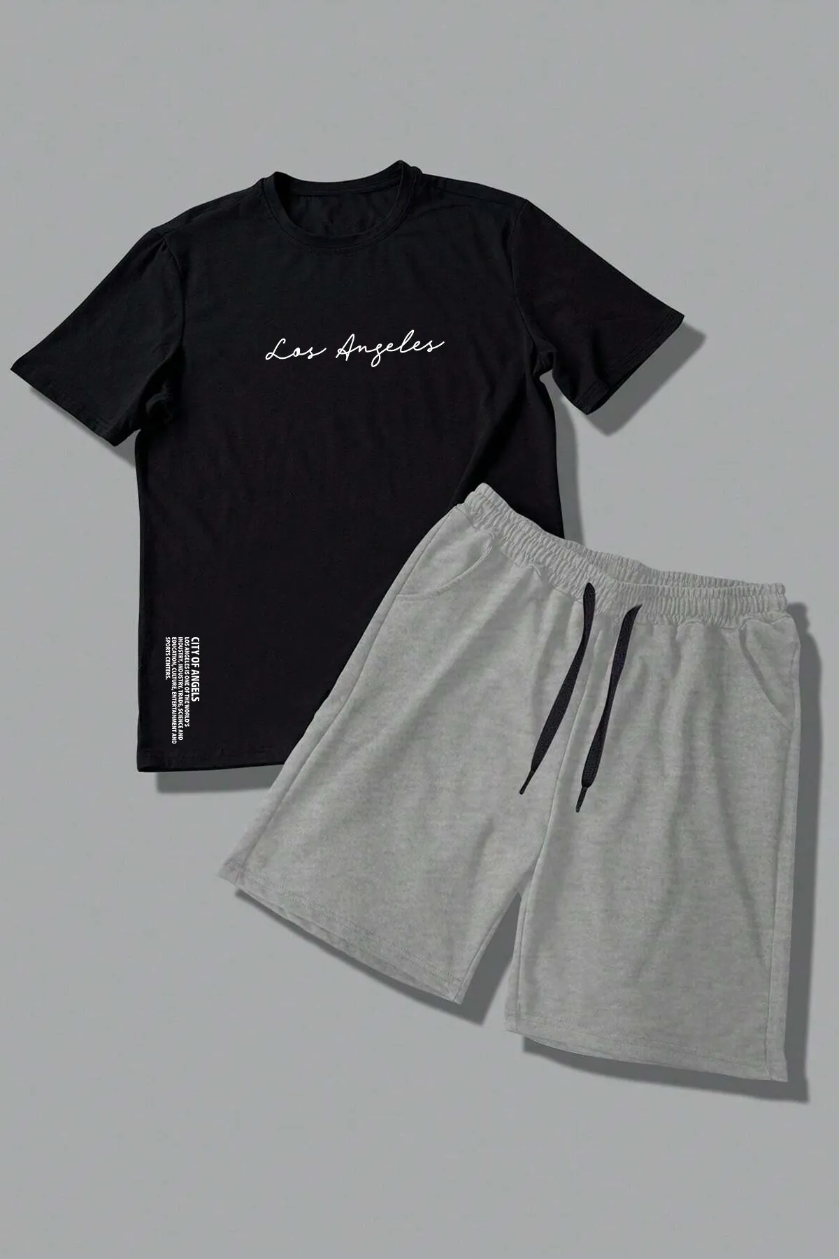 uyguntarz  Unisex Shorts-Set mit Aufdruck „Los Angles“