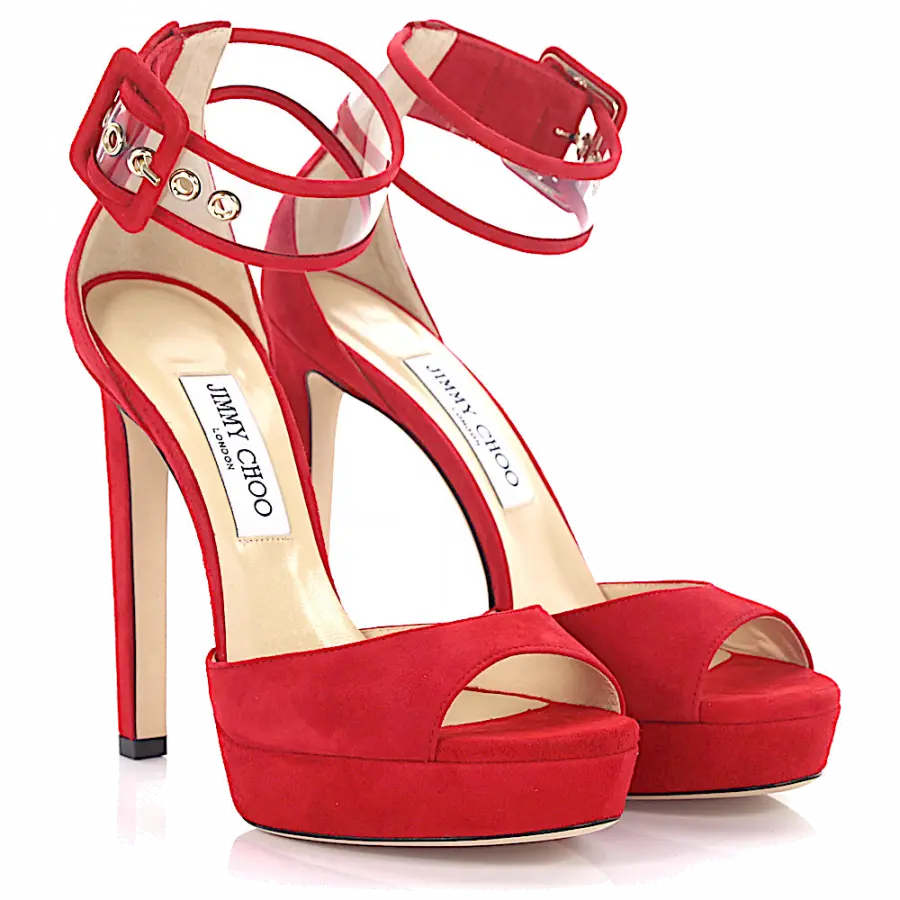 Jimmy Choo - Plateausandalen - rot