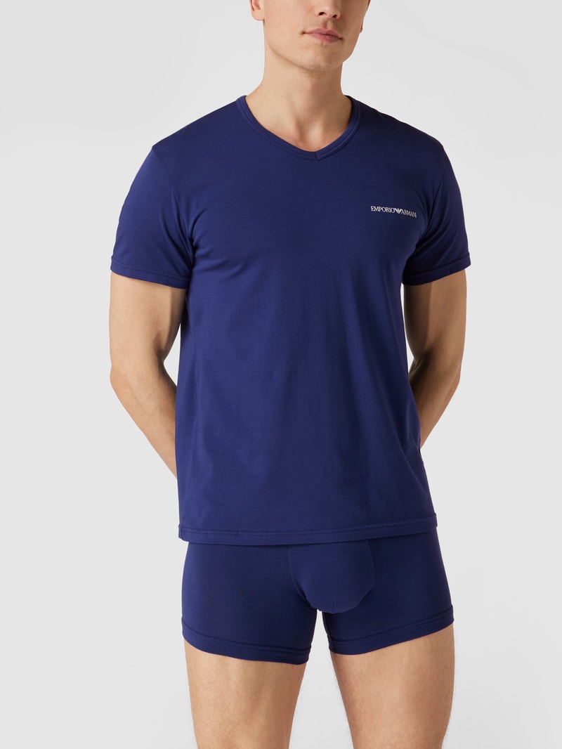 T-Shirt mit Label-Print im 2er-Pack in weiß