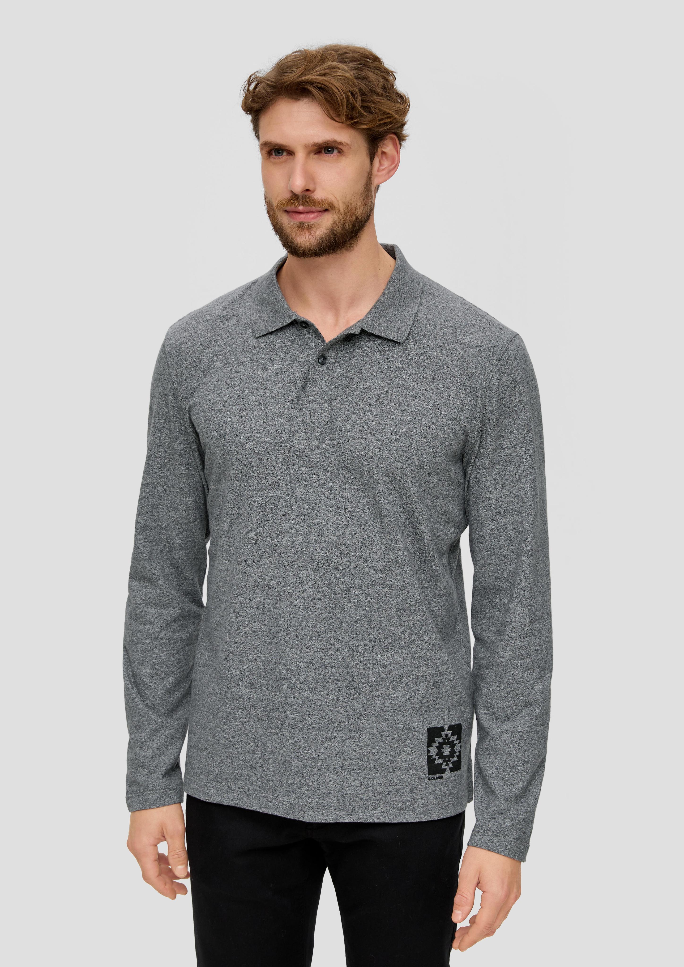 Polo-Shirt mit gummiertem Print-Detail  2138674-9823