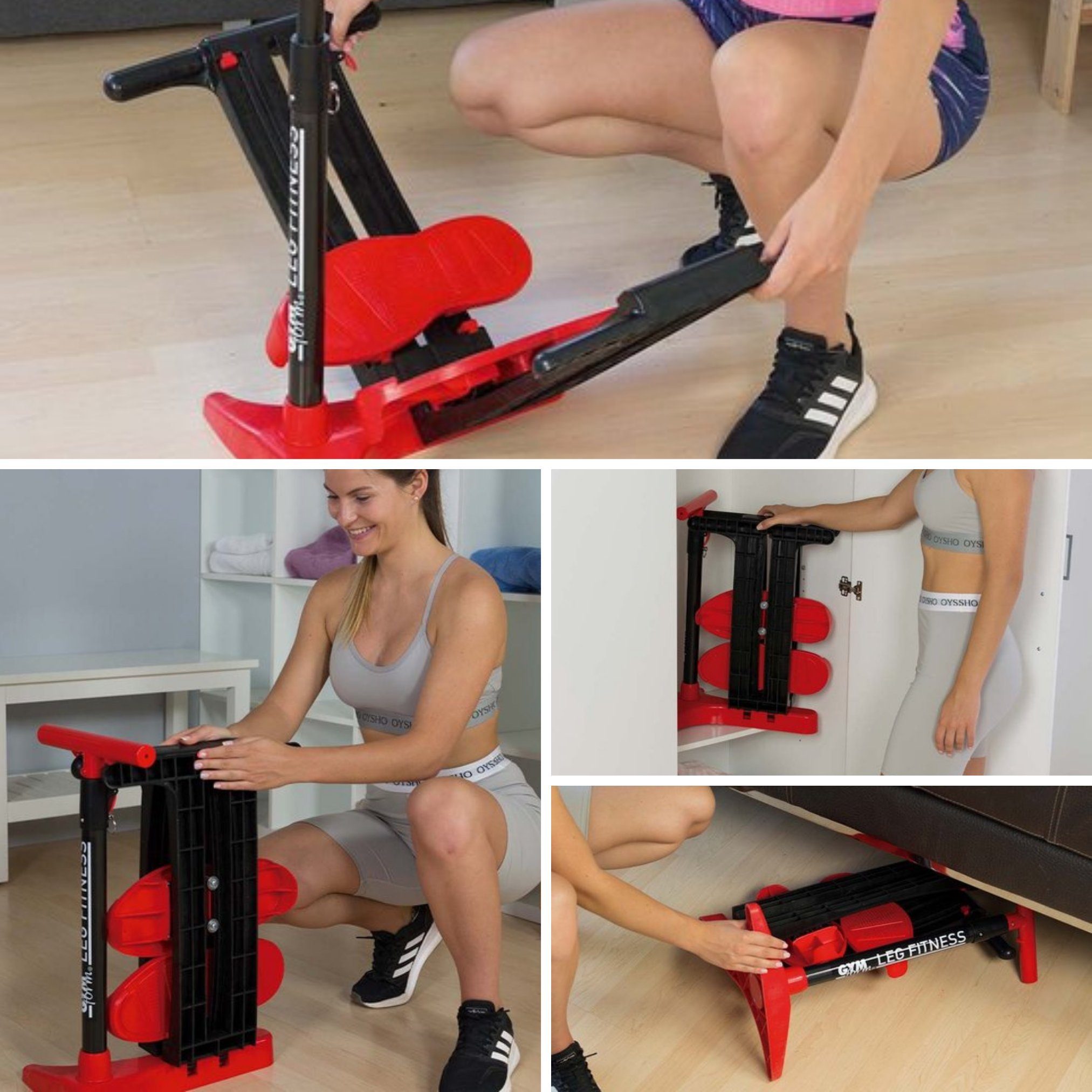 Gymform® Multitrainer Leg Fitness Beckenbodentrainer, klappbar für zuhause - Trainer für Bauch, Beine & Po