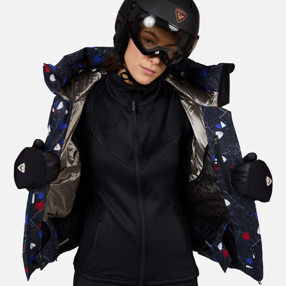 Damen-Daunenskijacke mit Print Ventina