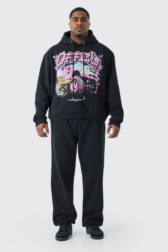 Plus Official Oversize Trainingsanzug mit Kapuze