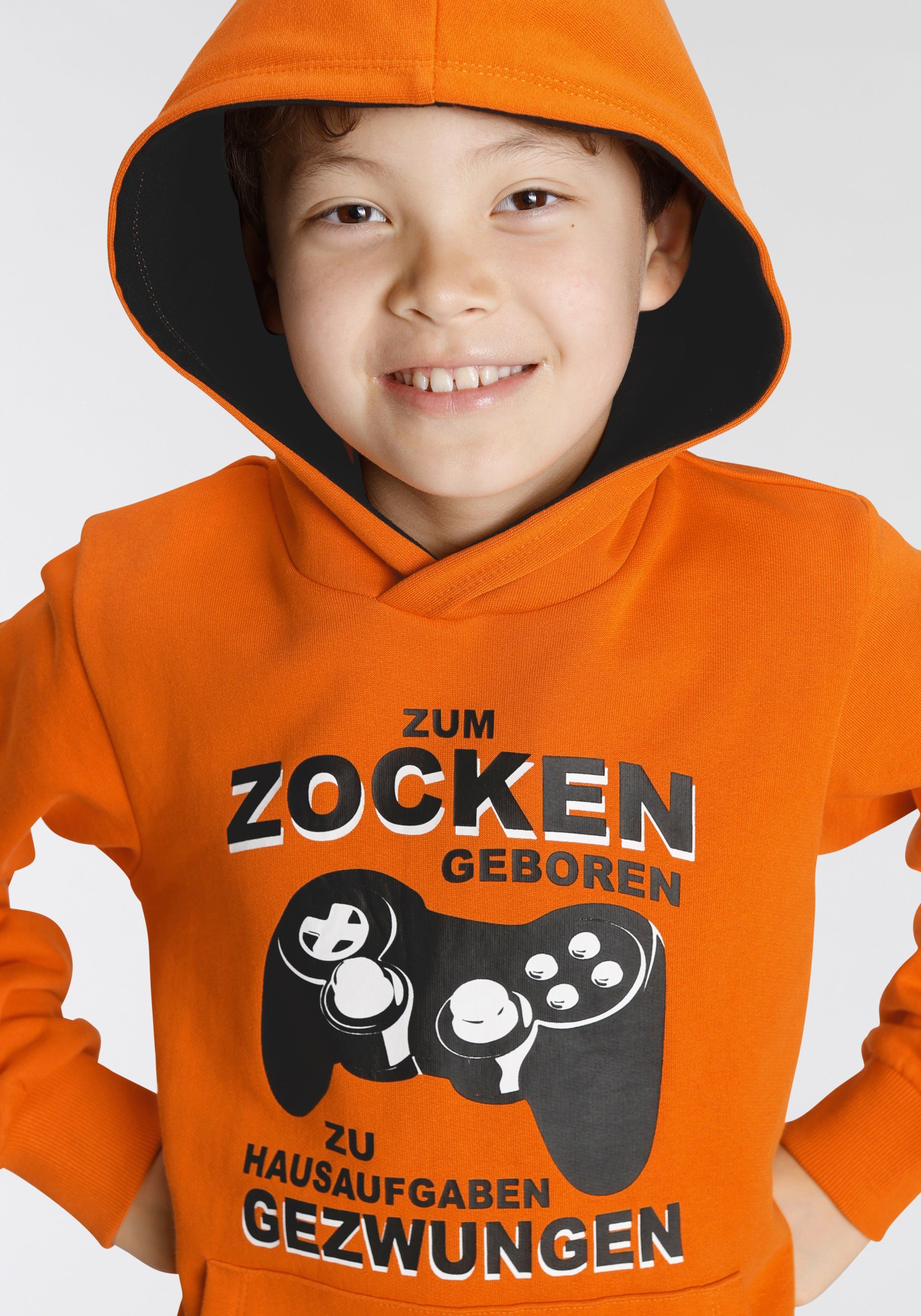 KIDSWORLD Kapuzensweatshirt FÜR ZOCKER Spruch