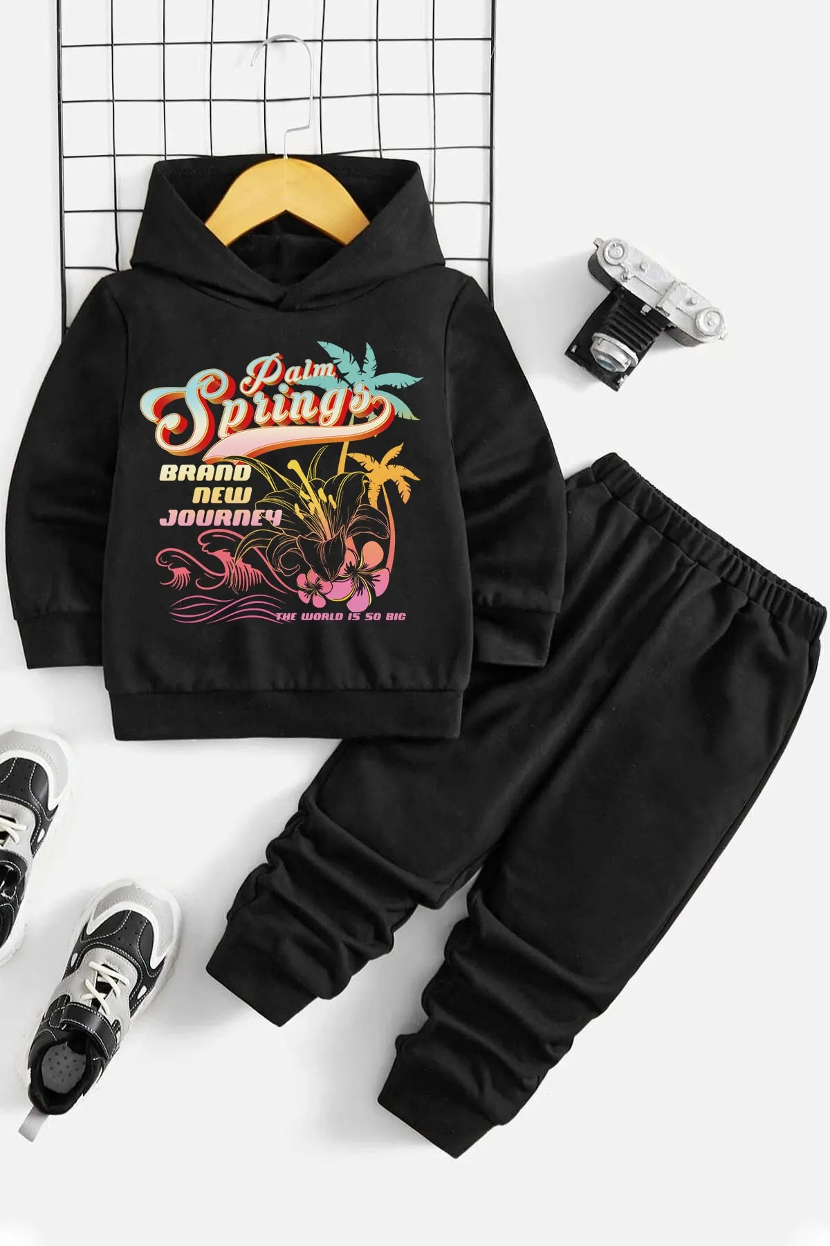 uyguntarz  Bedrucktes Springs-Trainingsanzug-Set für Kinder