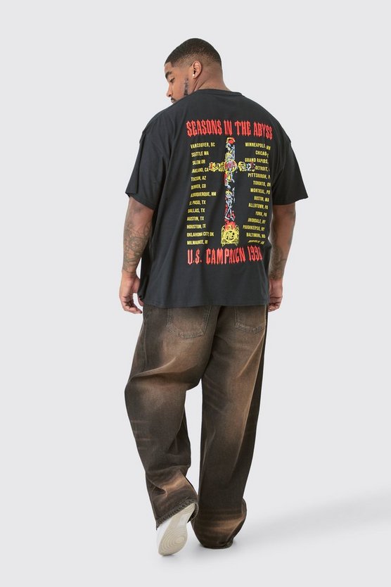Plus T-Shirt mit lizenziertem Slayer-Print