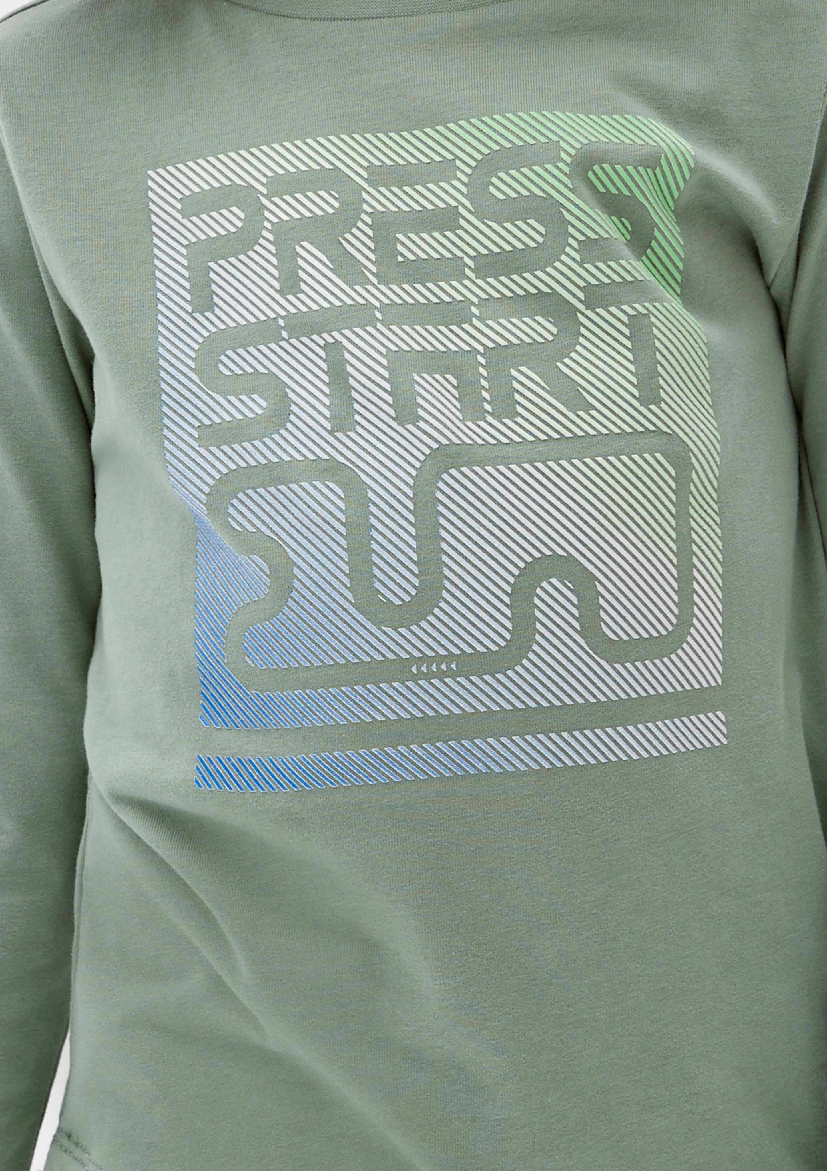 Longsleeve mit gummiertem Front-Print  2122960-7223