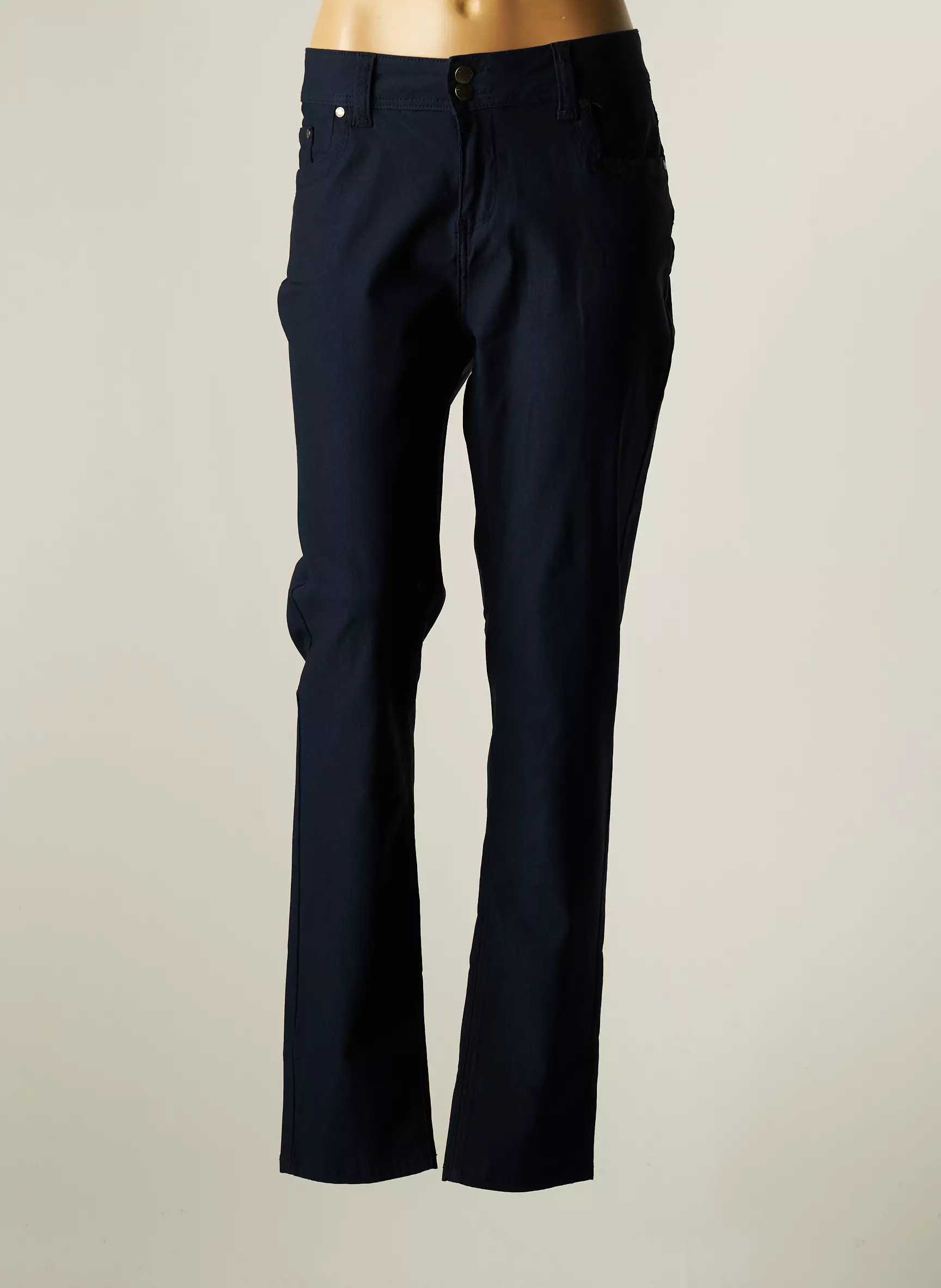 Fransa Pantalons Slim Femme couleur bleu