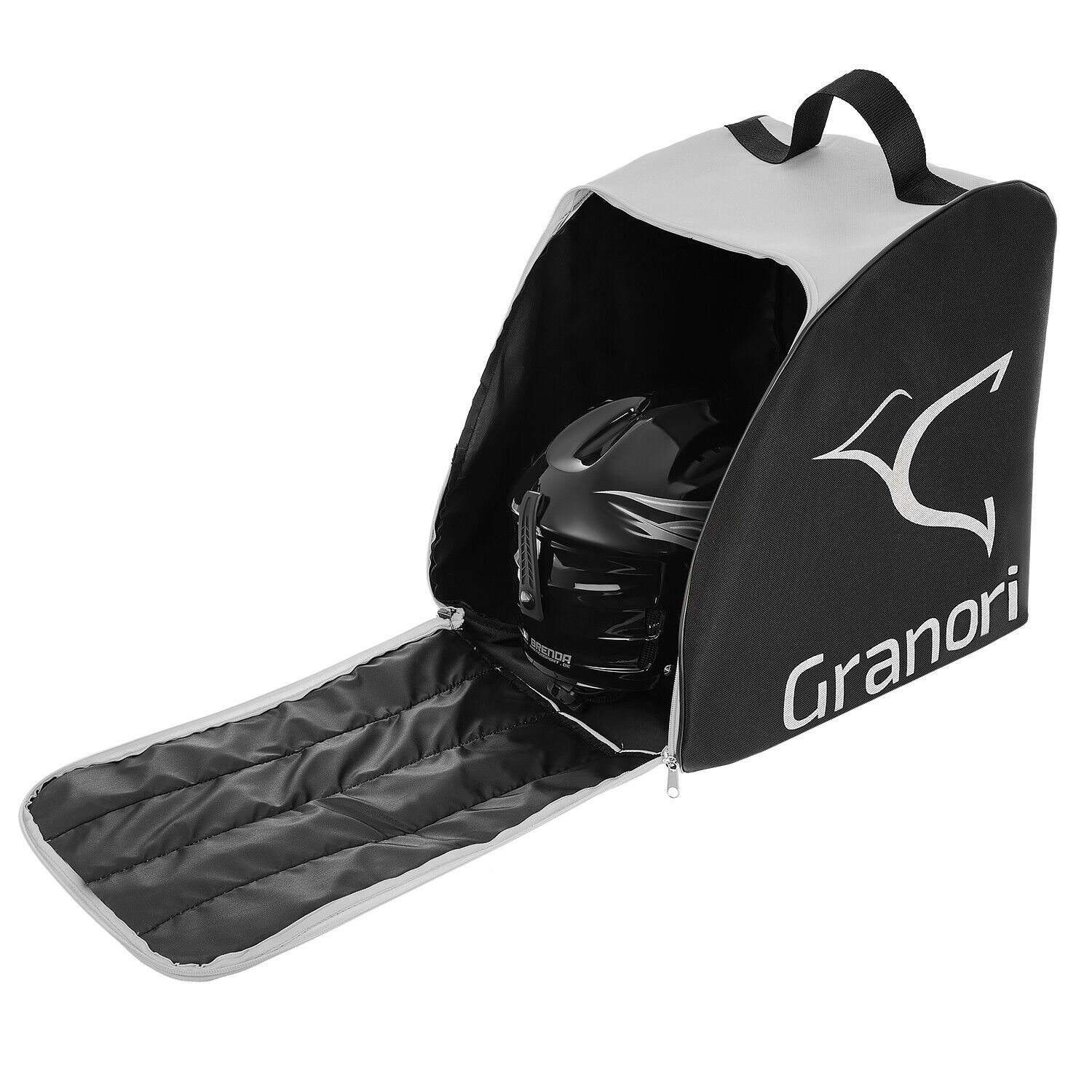 Granori Skitasche / Skisack + Skischuhtasche Kombi-Set für 1 Paar Skischuhe & Skier (Spar-Set), mit Entwässerungsöffnungen
