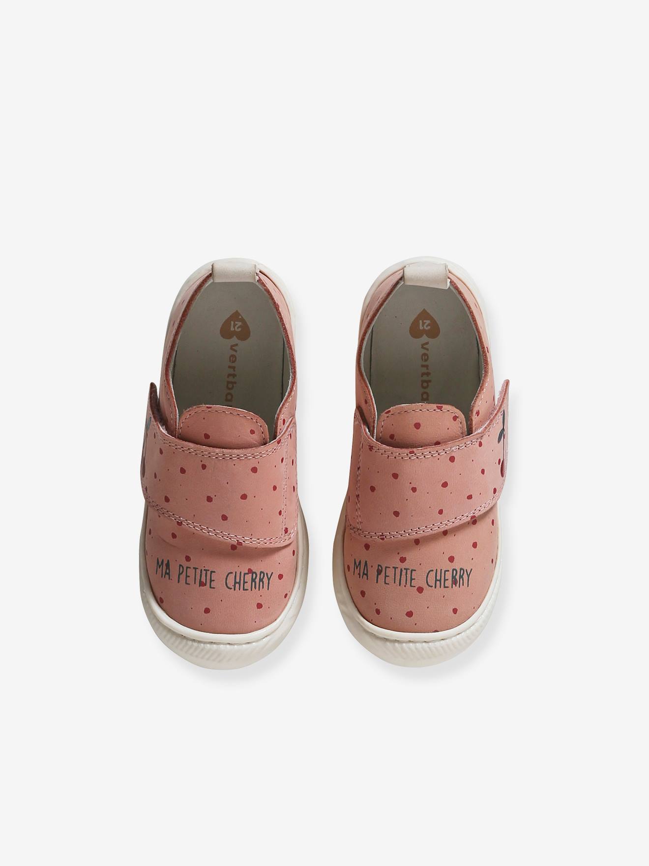 Vertbaudet Baby Hausschuhe mit Klettverschluss - rosa