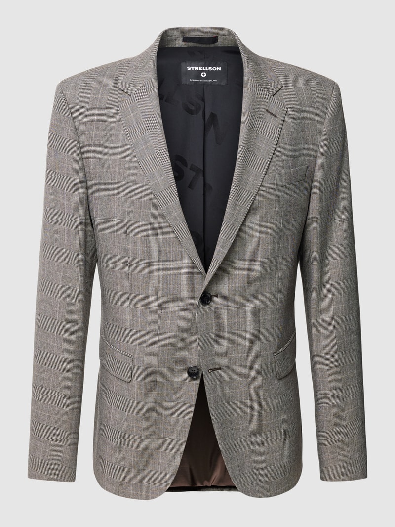 Sakko mit Glencheck-Muster Modell 'Aidan' in beige