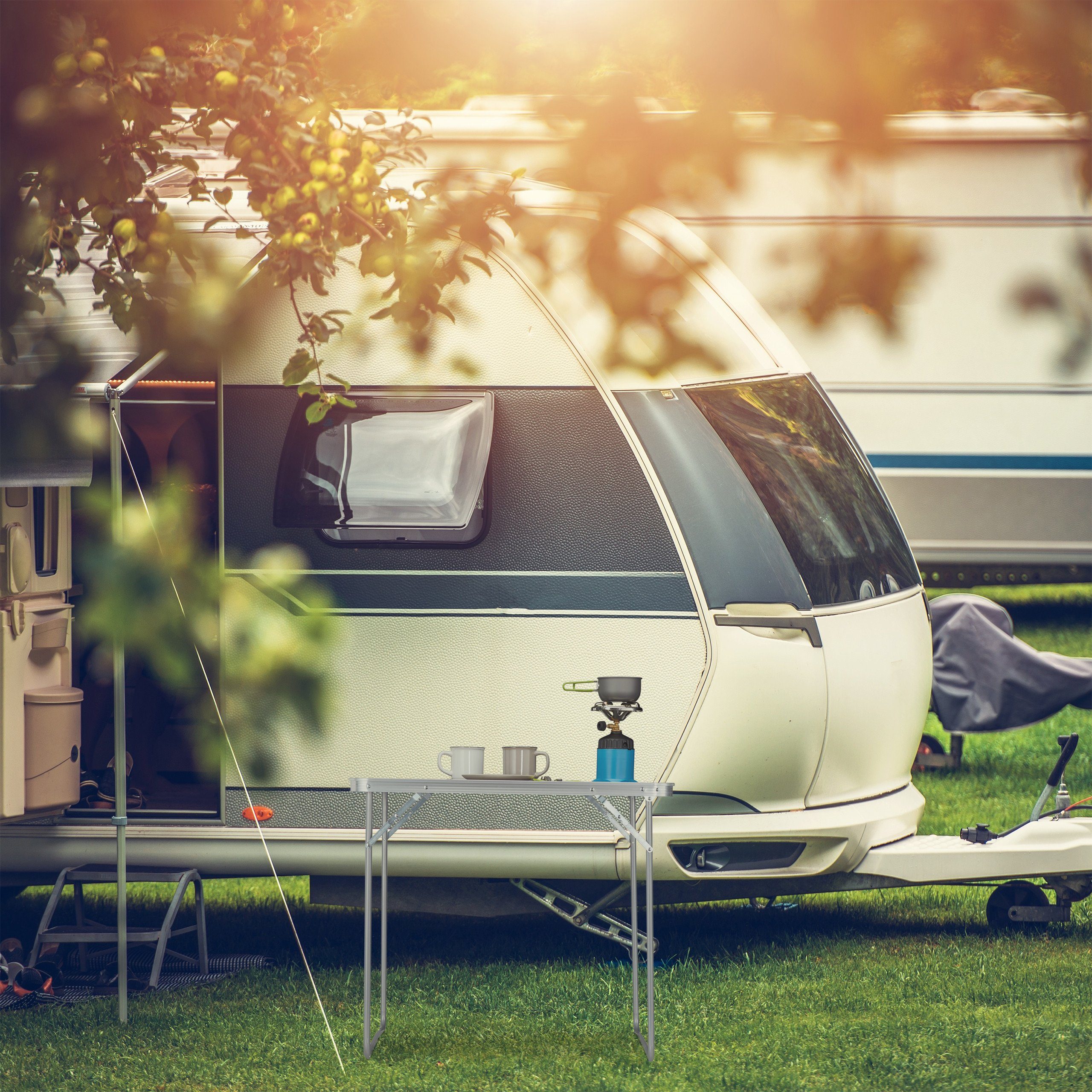 relaxdays Campingtisch Campingtisch klappbar