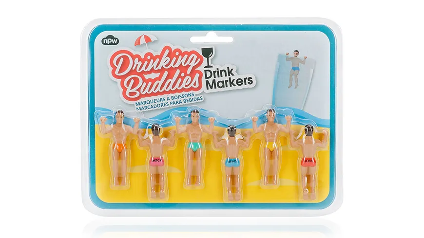 npw Glasmarkierer Drinking Buddies 6er Set