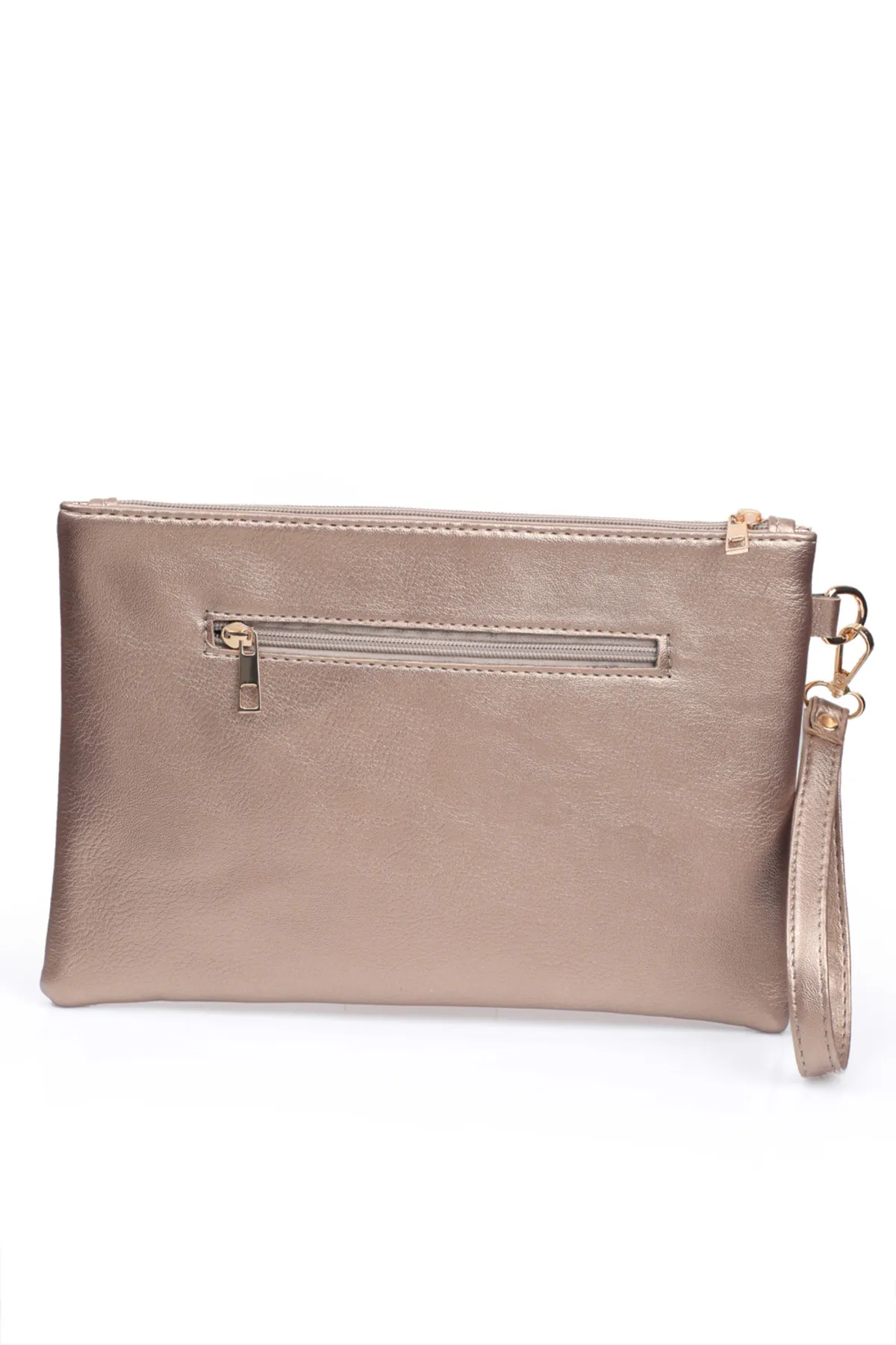Capone Outfitters  Capone Damen-Clutch mit verspiegeltem Krokodilmuster „Paris Rose“.