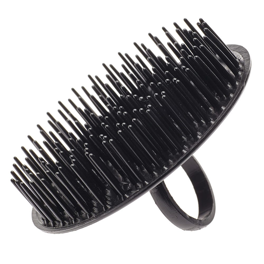 Efalock Kopfmassagebürste schwarz mit Ring