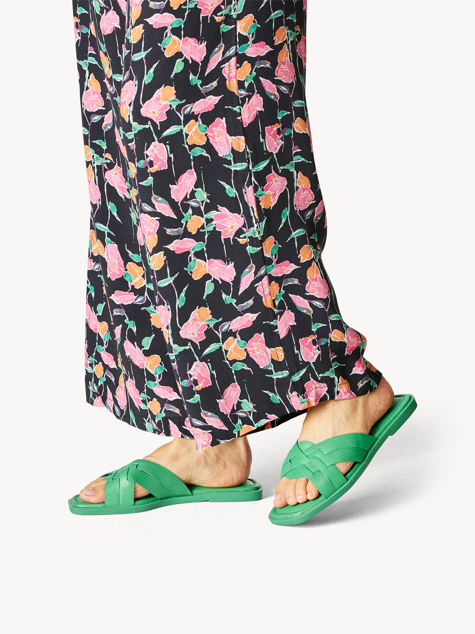 Mule en cuir - vert