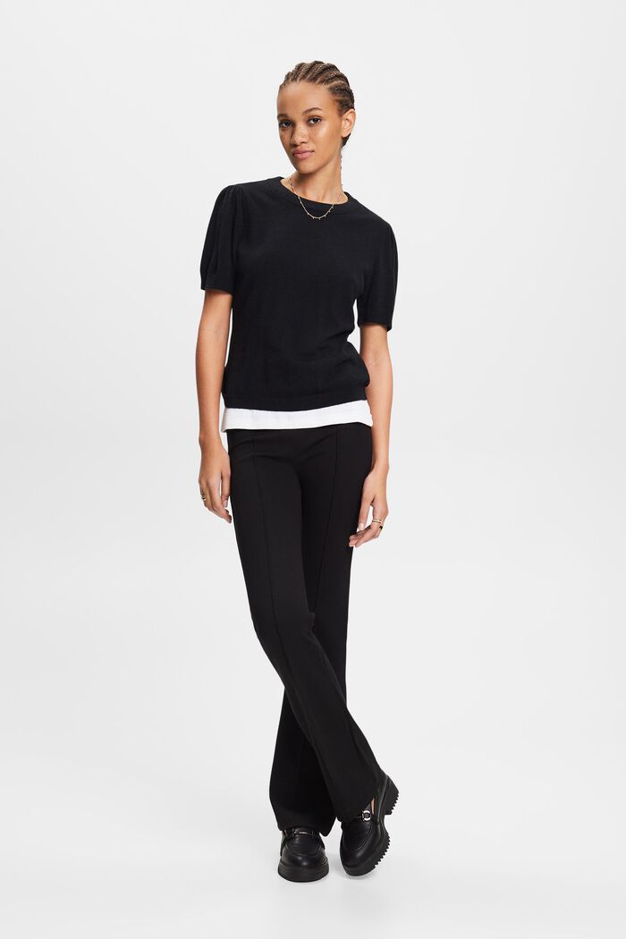 Gerade geschnittene Strickhose