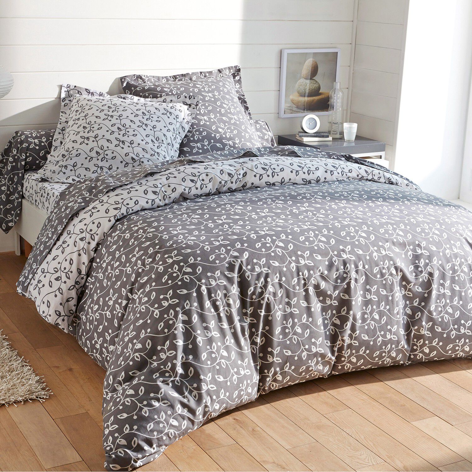 Linge de lit Héritage flanelle à motifs volutes