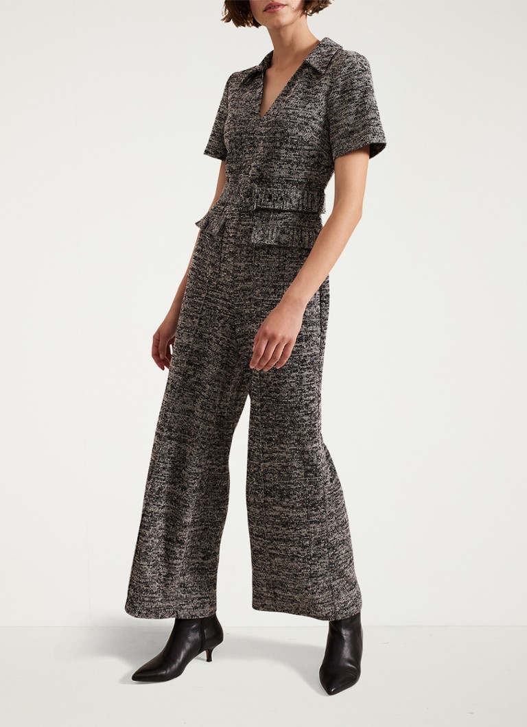 Phase Eight Lavinia wide fit jumpsuit in tweed look