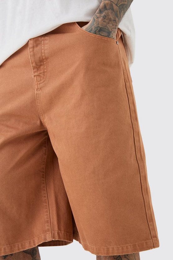 Tall überfärbte Denim Jorts