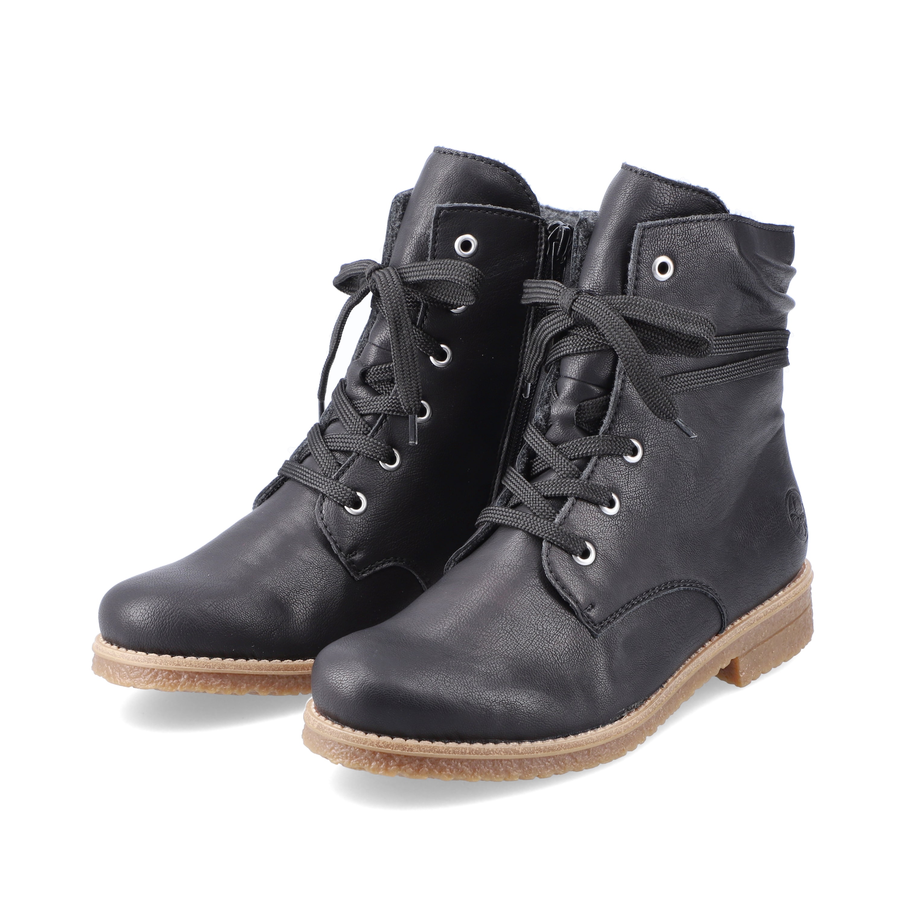 Rieker Damen Schnürstiefel nachtschwarz