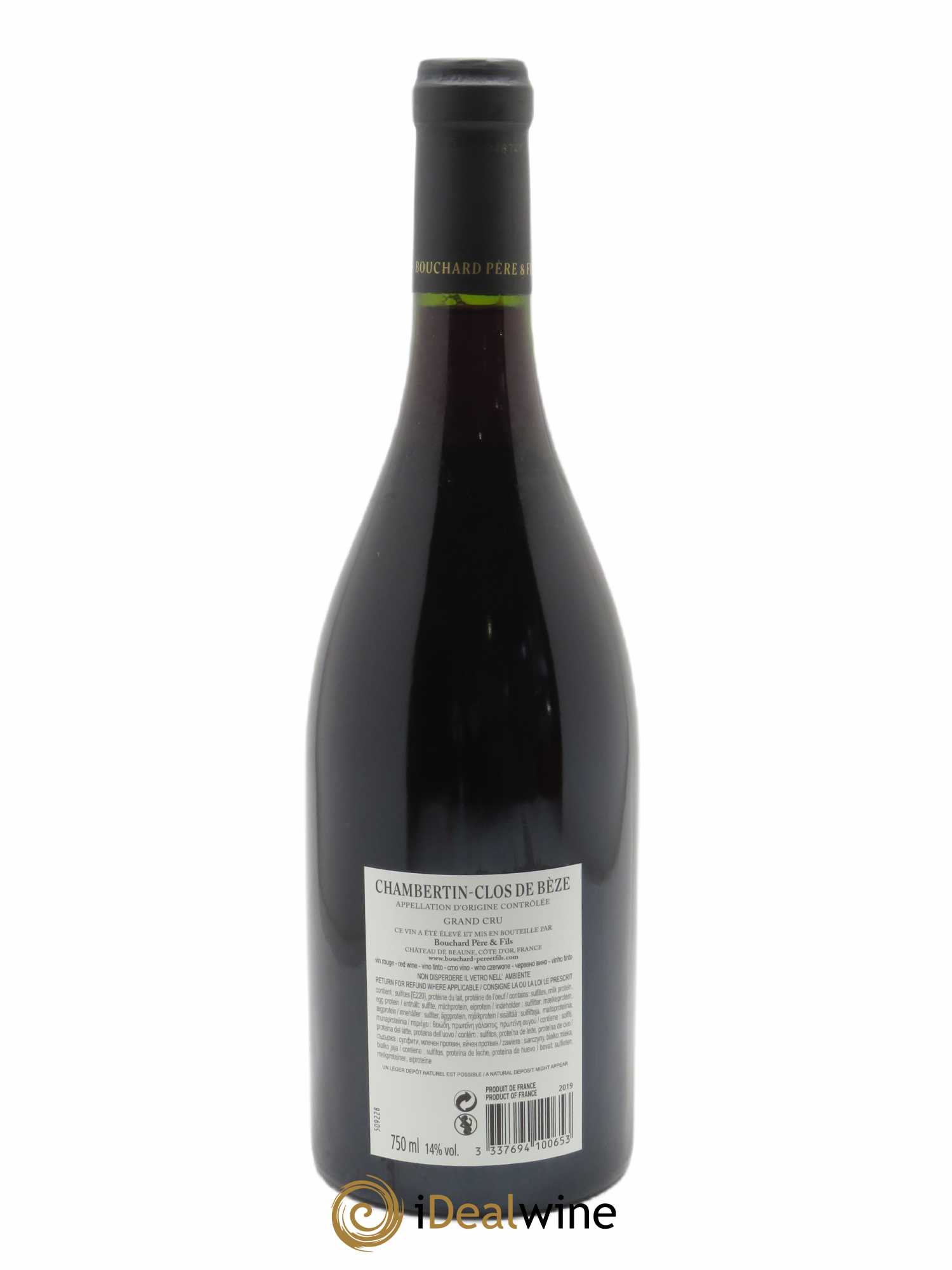 Chambertin Clos de Bèze Grand Cru Bouchard Père & Fils  2019 - Lot de 1 Bouteille