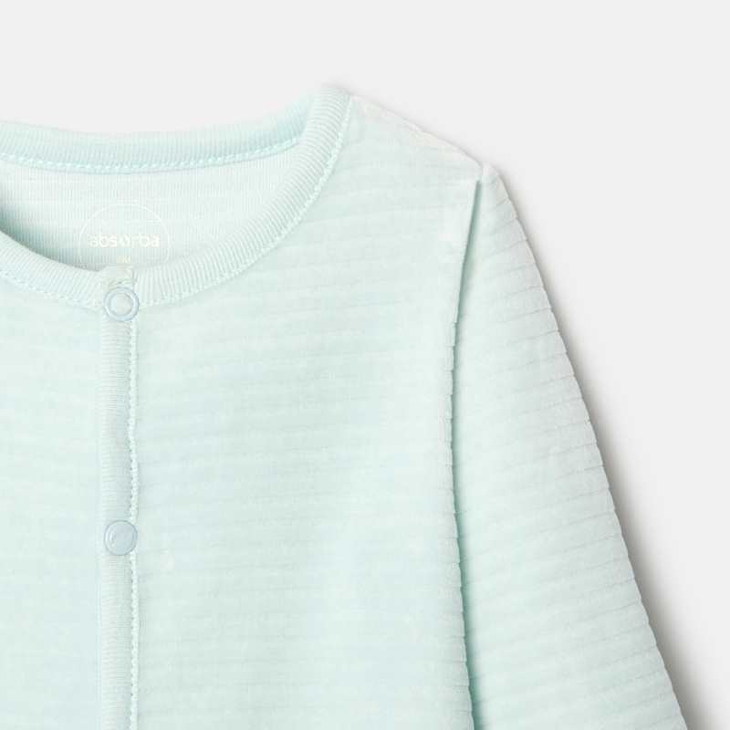 Pyjama en velours côtelé bleu naissance Absorba