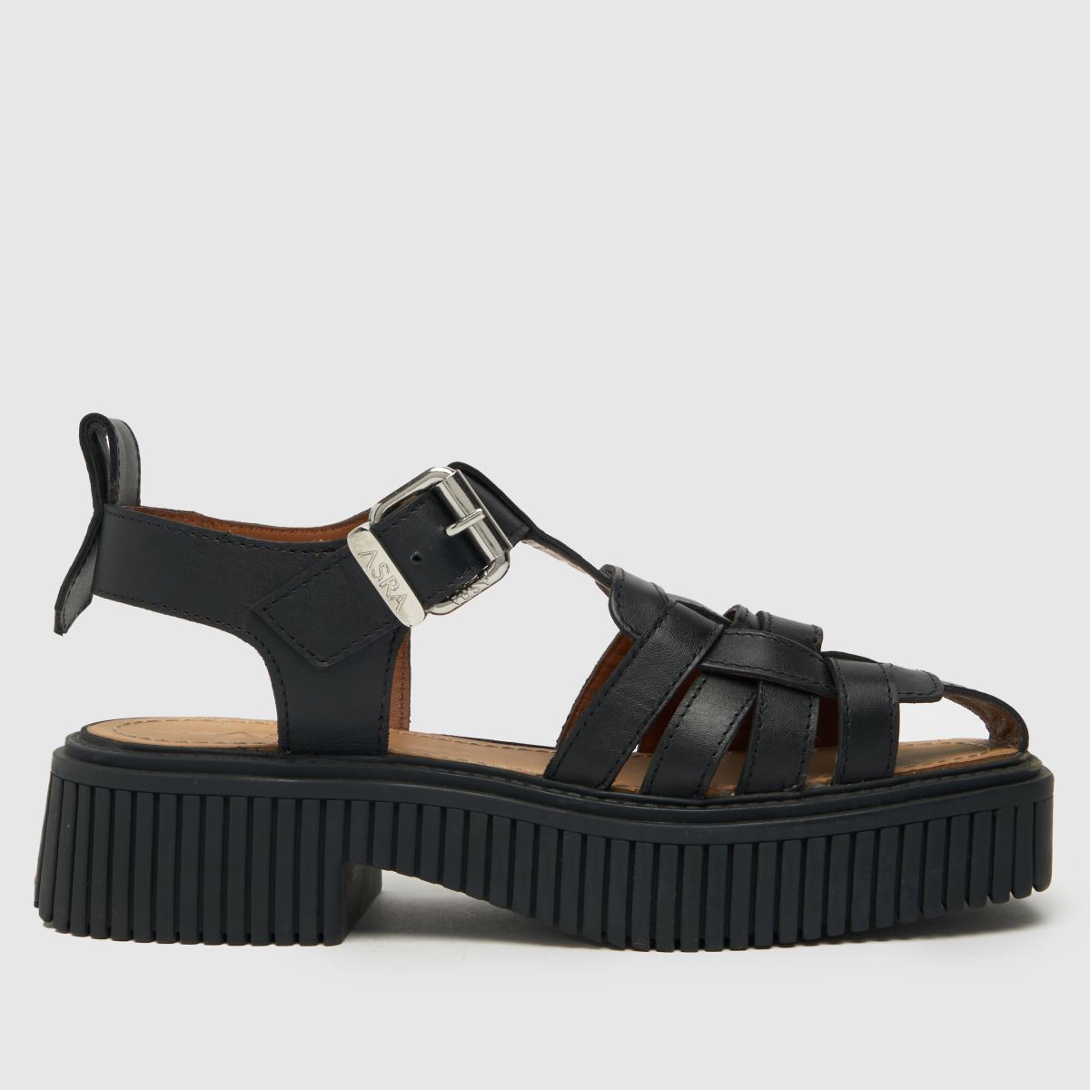 ASRA – Svarta persikofärgade sandaler