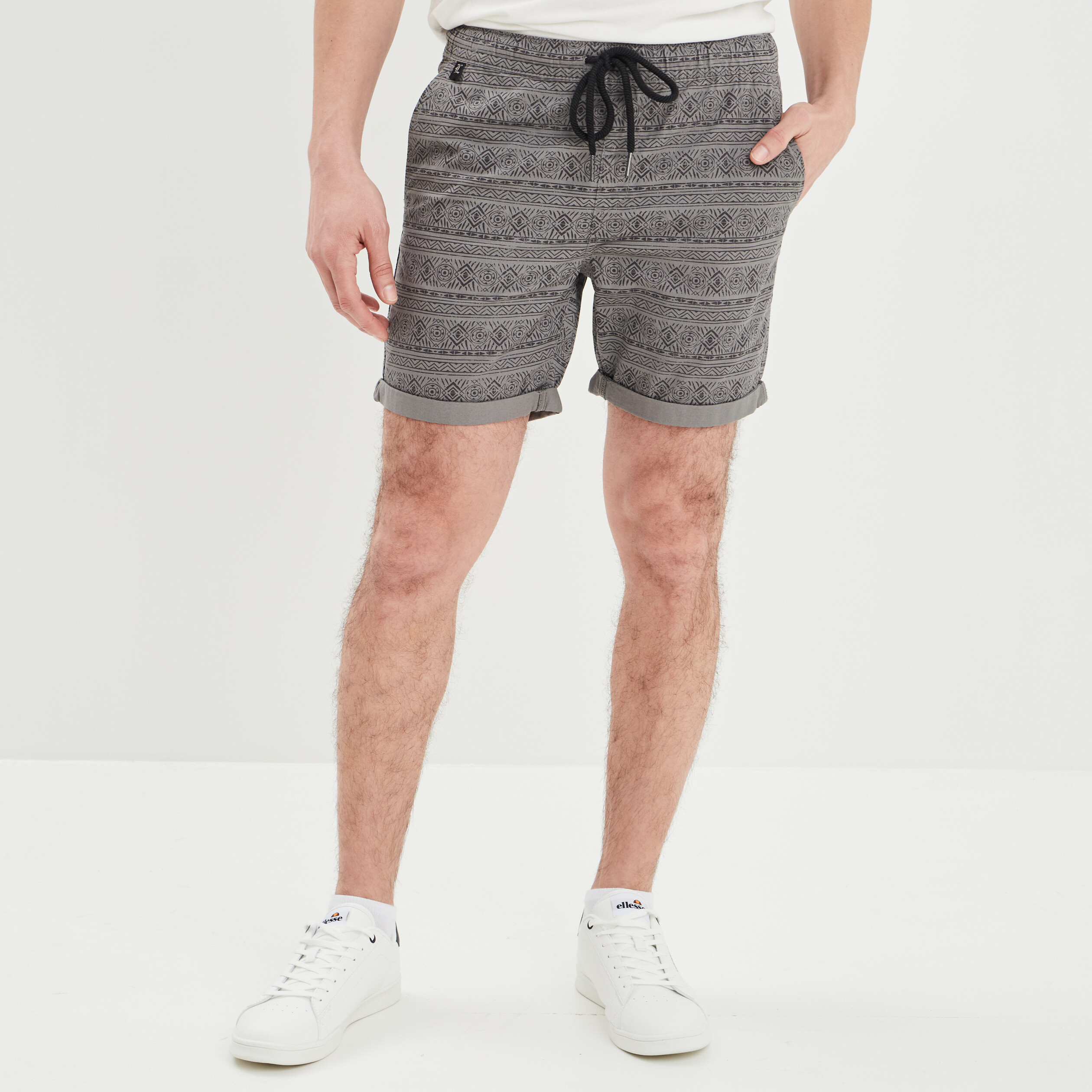 Short droit avec cordon Liberto gris foncé homme | La Halle