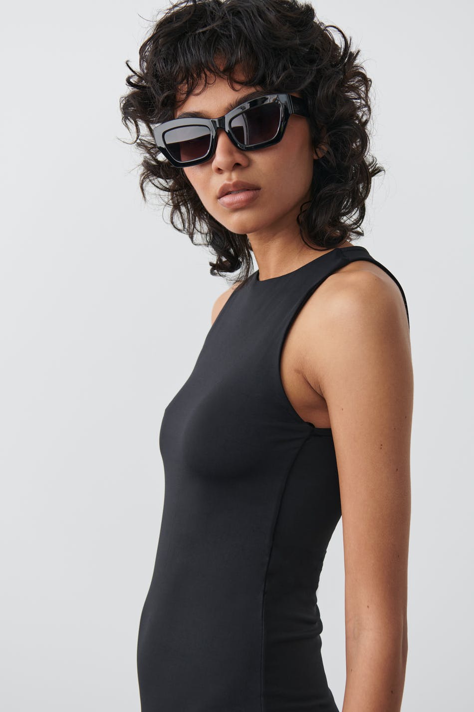 Stretchy sleeveless maxi dress