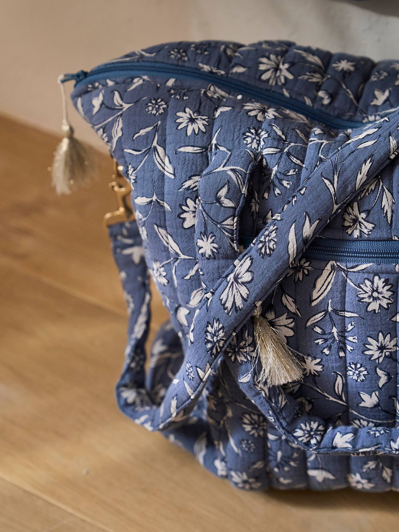 Vertbaudet Wickeltasche PLUME, personalisierbar - rosa/folklore blumen