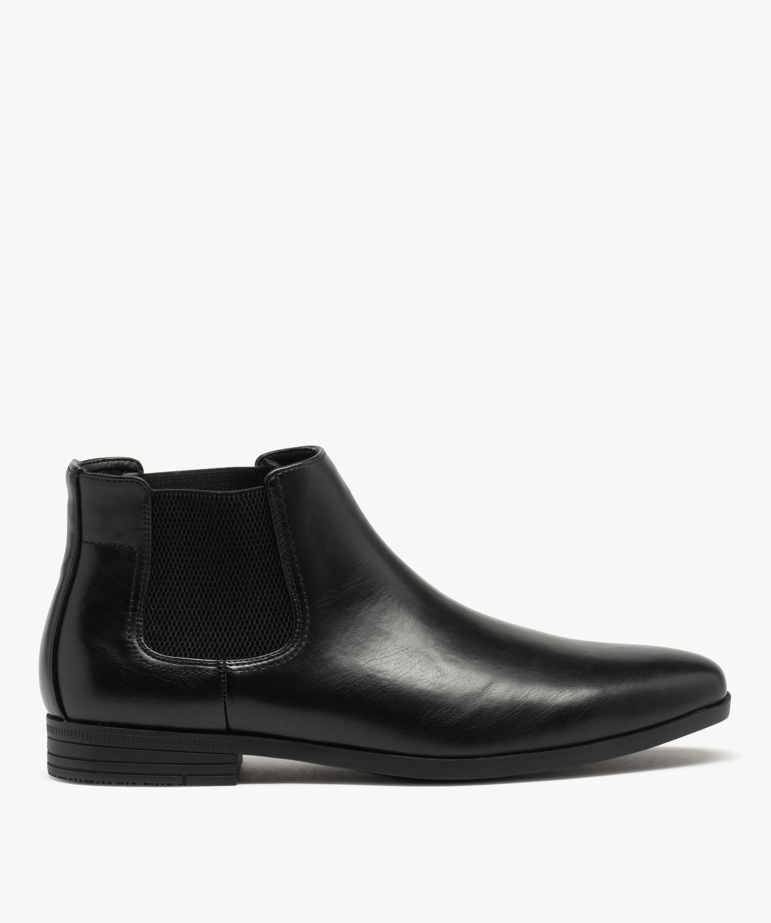Chelsea boots avec élastiques texturés homme noir | GEMO