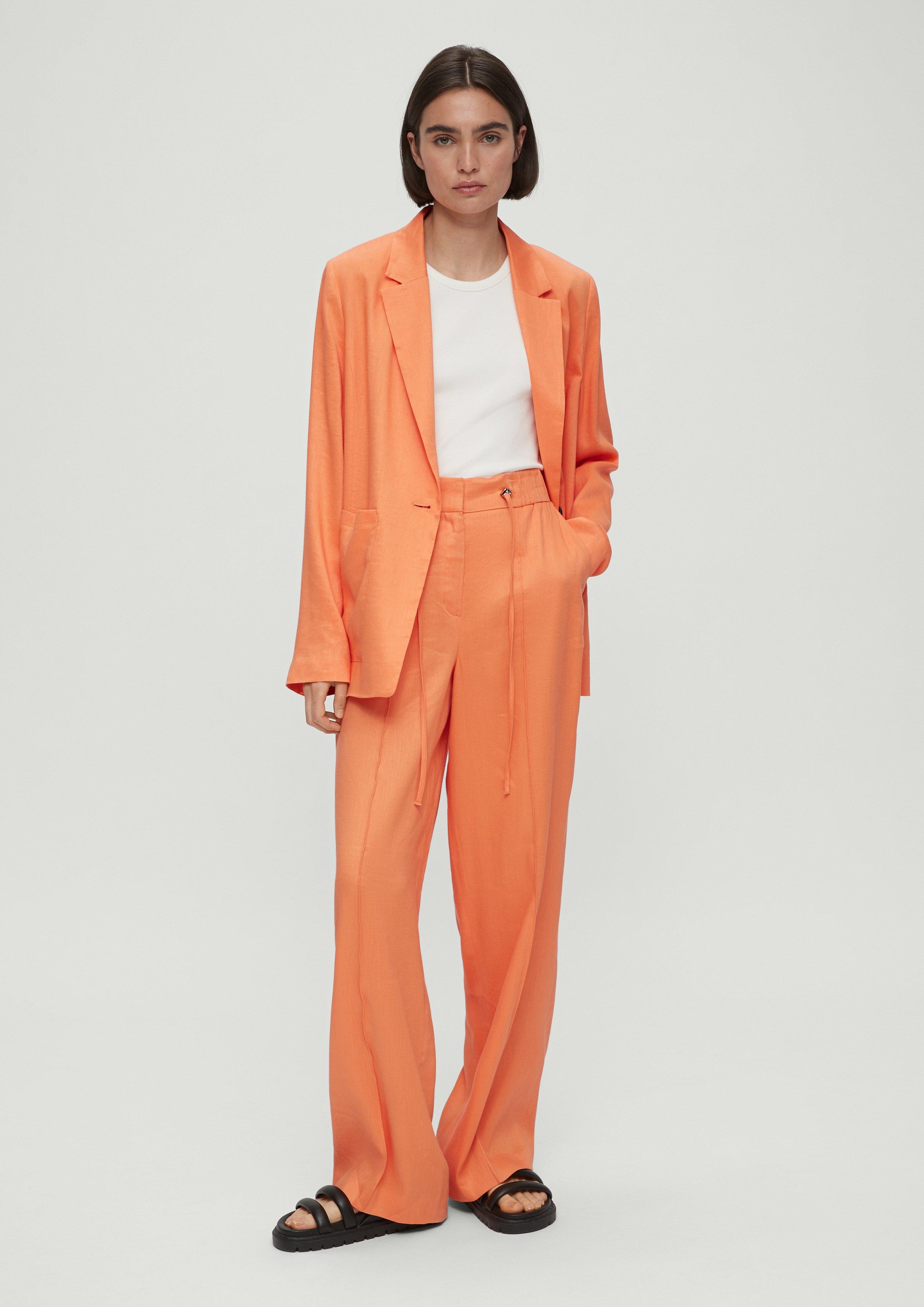 Langer Blazer aus Leinenmix  2131361-2333