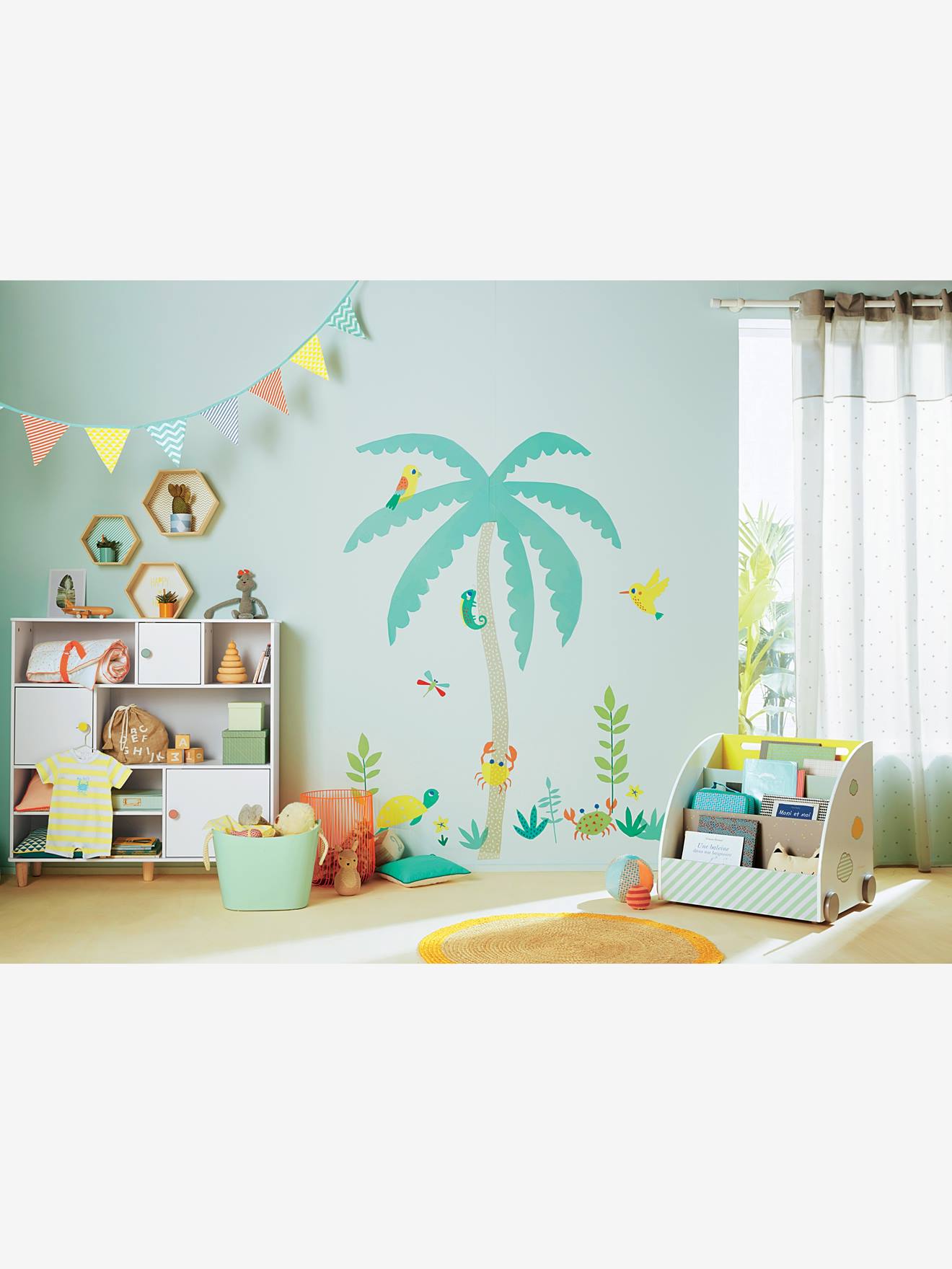 Sticker XL tropical multicolore