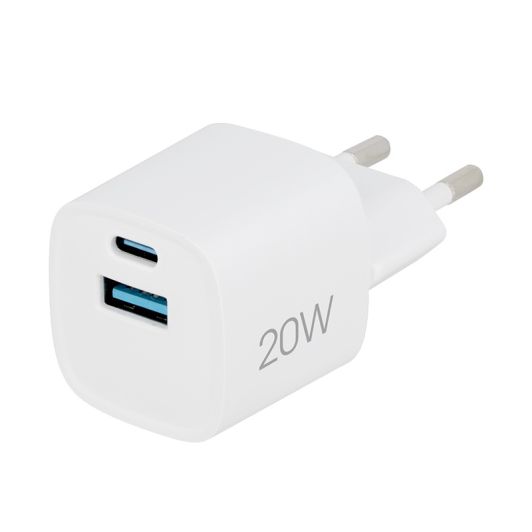 Încărcător Secteur EDENWOOD - Port dublu USB-C (20W) și USB-A (18W)