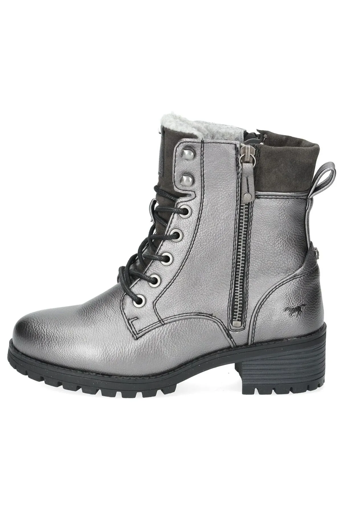Mustang  Stiefelette - Grau - Blockabsatz