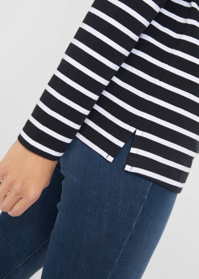 Langarmshirt mit U-Boot-Ausschnitt (2er Pack)