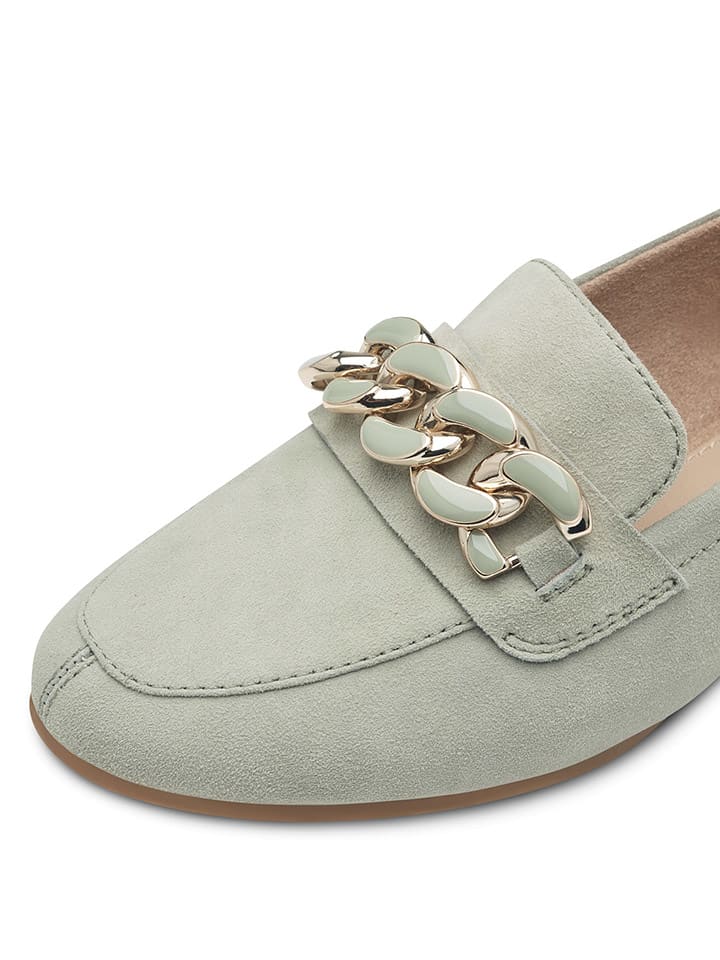s.Oliver Leder-Slipper in Hellgrün günstig kaufen