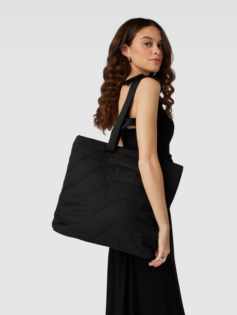 Tote Bag mit Steppnähten Modell 'ULTRALIGHT' in black