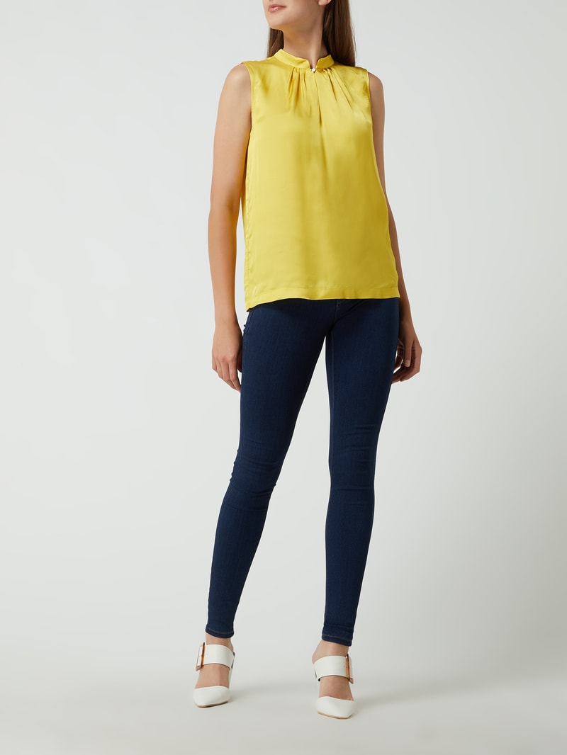 Skinny Fit Jeans aus Viskosemischung Modell 'Rain' in dunkelblau