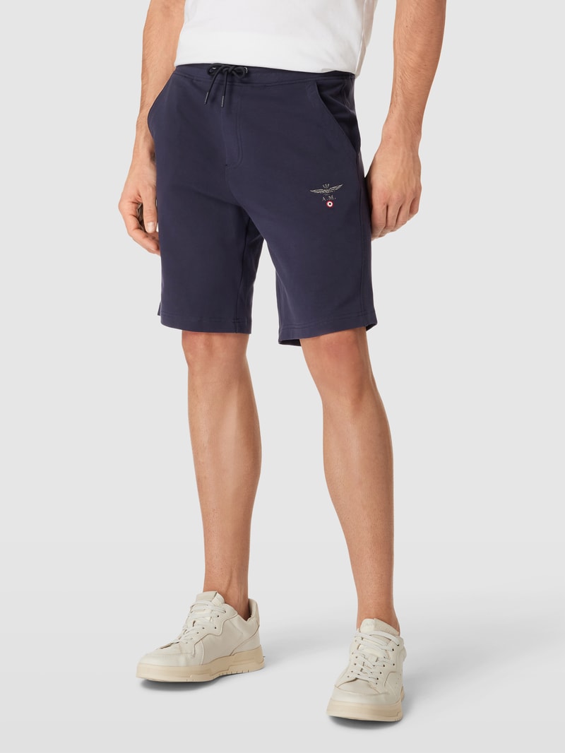 Sweatshorts mit Tunnelzug in marineblau
