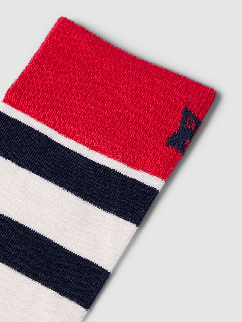 Socken mit Streifenmuster in marineblau