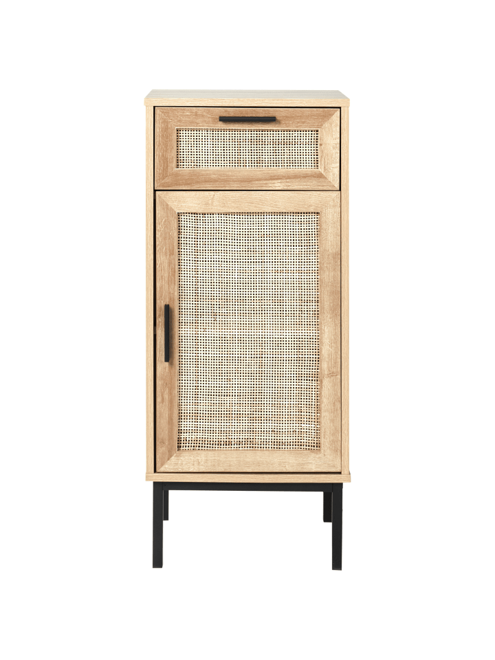 Beliani Badezimmerschrank ROSELL in Heller Holzfarbton - (W) 40 x (H) 92 x (L) 36 cm günstig kaufen onesize