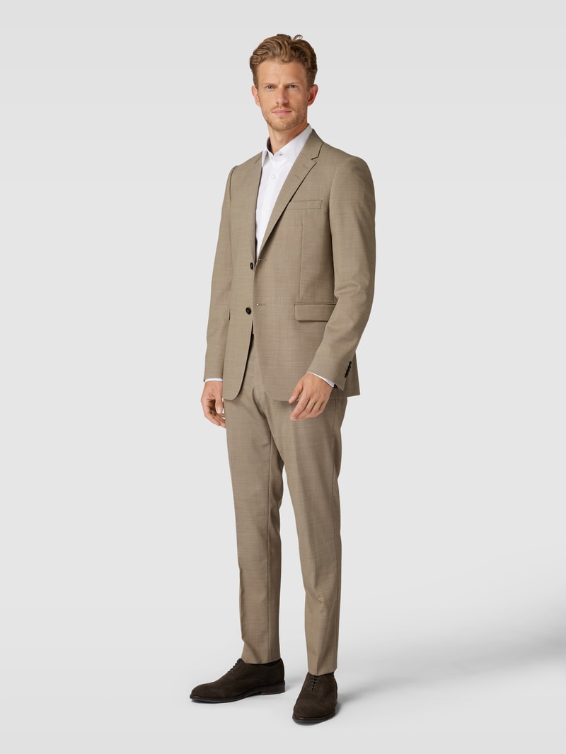 Anzug mit Strukturmuster in beige