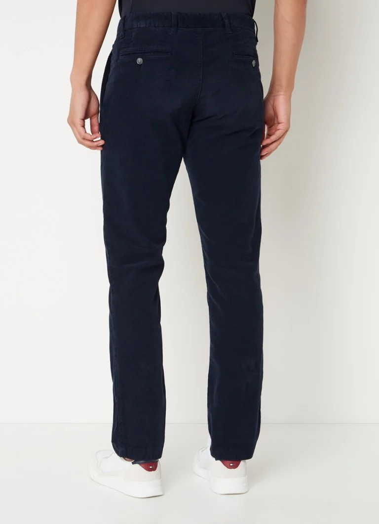 Pantaloni chino drepți Tommy Hilfiger Denton din cordură elastică