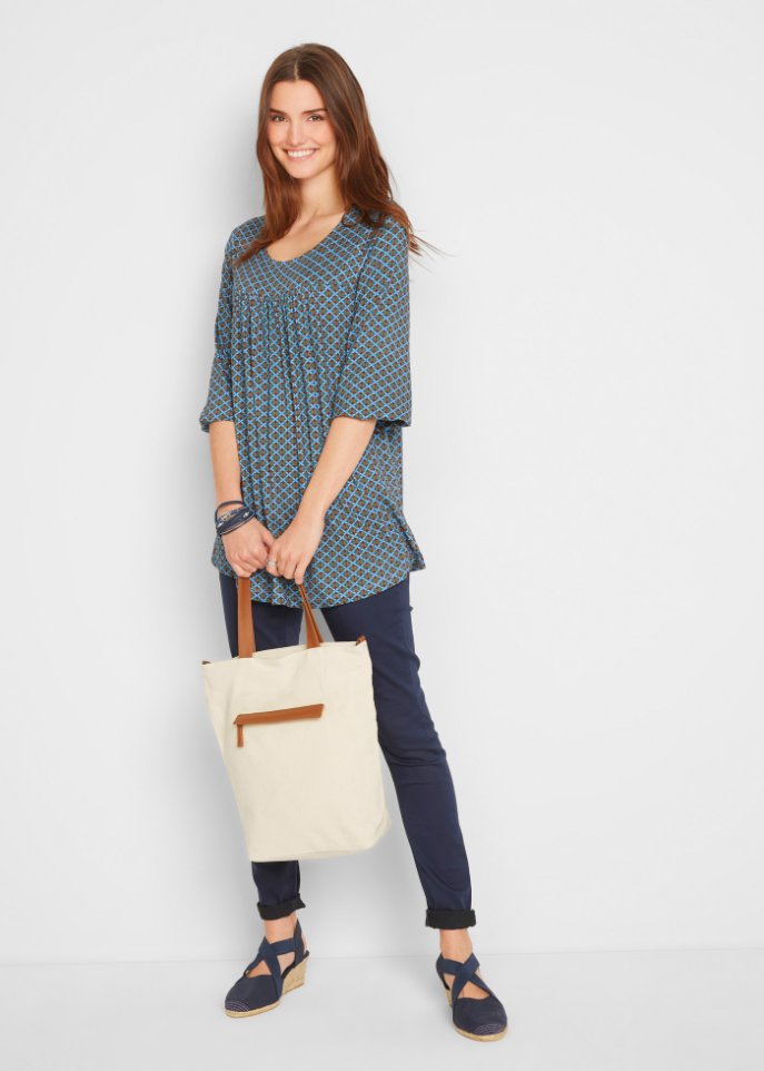 Shirt mit 3/4 Arm mit LENZING™ ECOVERO™, A-Form