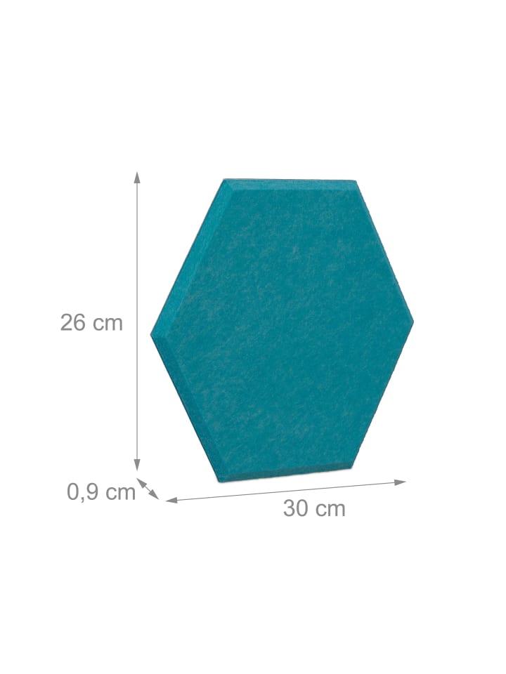 relaxdays 6 x Filzpinnwand in Blau - (B)30 x (H)26 x (T)0,9 cm günstig kaufen onesize